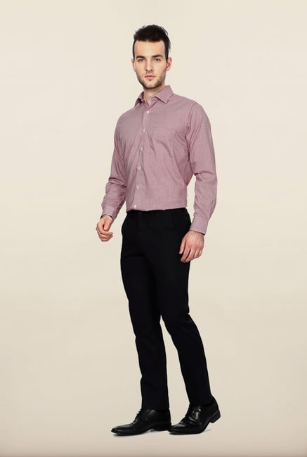 Allen Solly Navy Solid Formal Trouser Allen Solly Navy Solid Formal Trouser