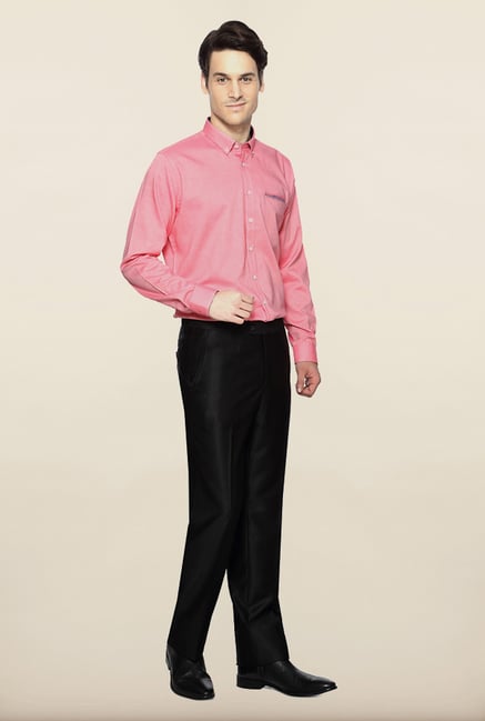 Van Heusen Black Solid Formal Trouser Van Heusen Black Solid Formal Trouser
