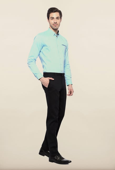 Van Heusen Black Solid Formal Trouser Van Heusen Black Solid Formal Trouser