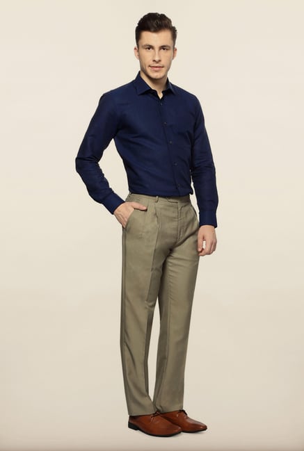 Van Heusen Grey Solid Formal Trouser Van Heusen Grey Solid Formal Trouser
