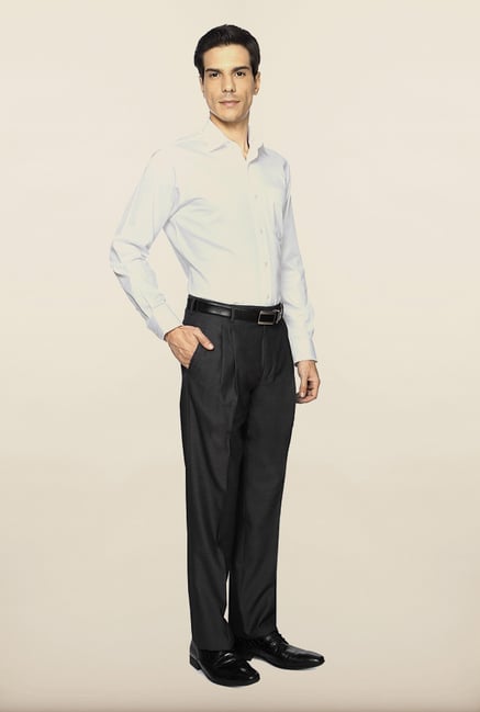 Van Heusen Grey Solid Formal Trouser Van Heusen Grey Solid Formal Trouser
