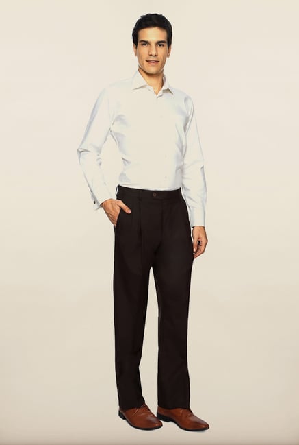 Van Heusen Brown Solid Formal Trouser Van Heusen Brown Solid Formal Trouser