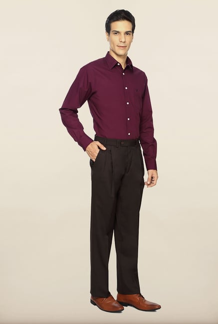 Van Heusen Brown Solid Formal Trouser Van Heusen Brown Solid Formal Trouser