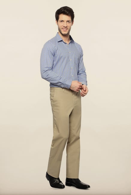 Van Heusen Beige Solid Formal Trouser Van Heusen Beige Solid Formal Trouser