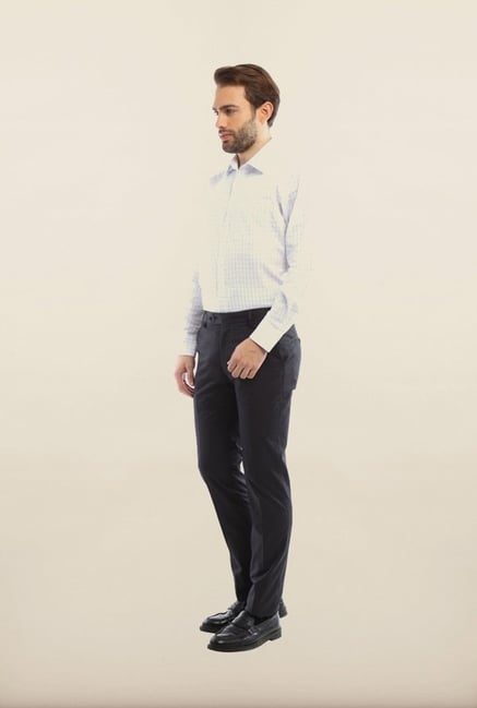 Allen Solly Grey Solid Formal Trouser Allen Solly Grey Solid Formal Trouser