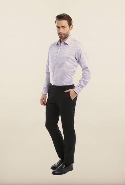 Allen Solly Black Solid Formal Trouser Allen Solly Black Solid Formal Trouser