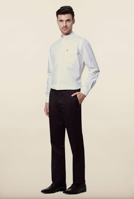 Van Heusen Brown Solid Formal Trouser Van Heusen Brown Solid Formal Trouser