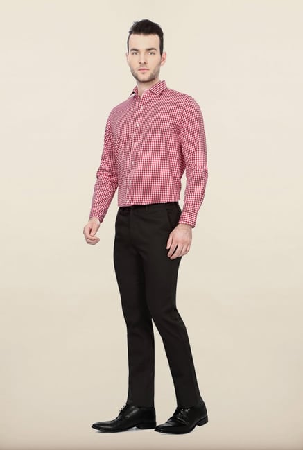 Allen Solly Grey Solid Formal Trouser Allen Solly Grey Solid Formal Trouser