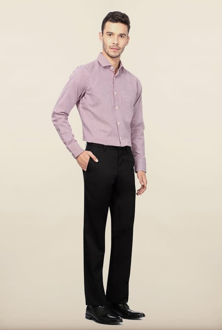 Van Heusen Black Solid Formal Trouser Van Heusen Black Solid Formal Trouser