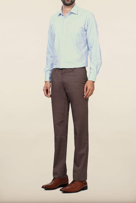Van Heusen Brown Solid Formal Trouser Van Heusen Brown Solid Formal Trouser