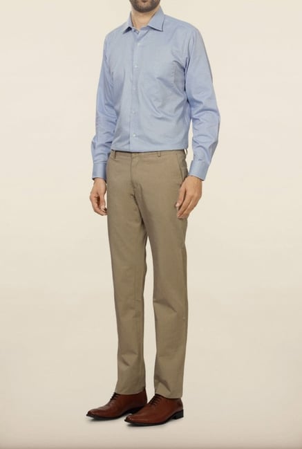 Allen Solly Beige Solid Formal Trouser Allen Solly Beige Solid Formal Trouser
