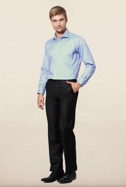 Van Heusen Black Solid Formal Trouser Van Heusen Black Solid Formal Trouser