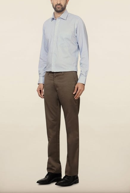 Allen Solly Brown Solid Formal Trouser Allen Solly Brown Solid Formal Trouser