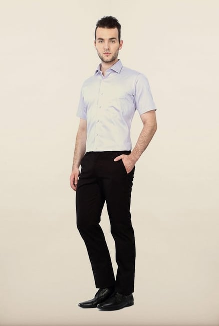 Allen Solly Navy Solid Formal Trouser Allen Solly Navy Solid Formal Trouser