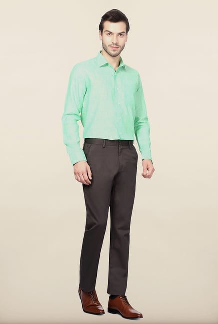 Van Heusen Brown Solid Formal Trouser Van Heusen Brown Solid Formal Trouser