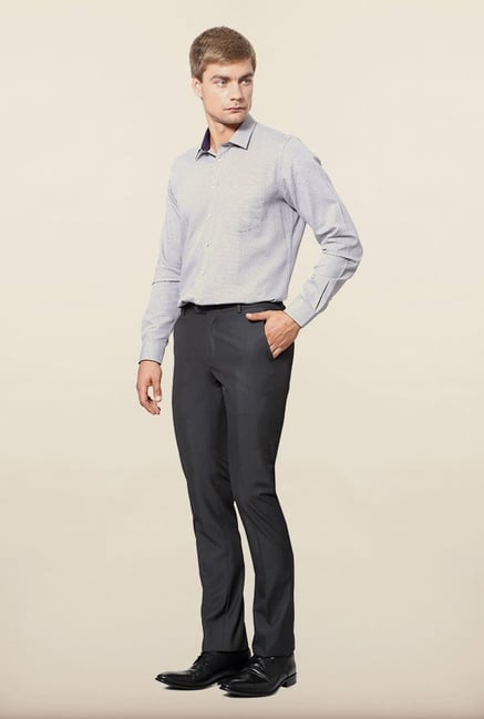 Allen Solly Grey Solid Formal Trouser Allen Solly Grey Solid Formal Trouser