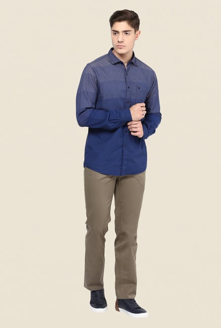 Turtle Blue Textured Shirt Turtle Blue Textured Shirt