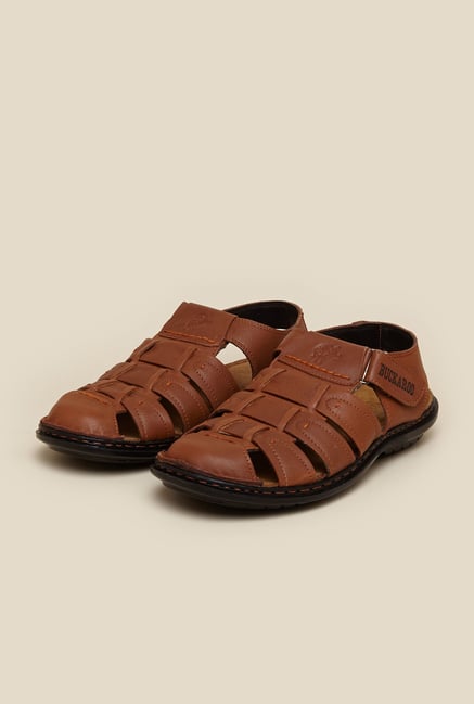 Buckaroo Solomon Tan Pull-up Leather Sandals Buckaroo Solomon Tan Pull-up Leather Sandals