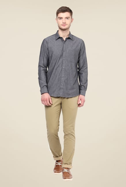 Turtle Khaki Solid Chinos Turtle Khaki Solid Chinos