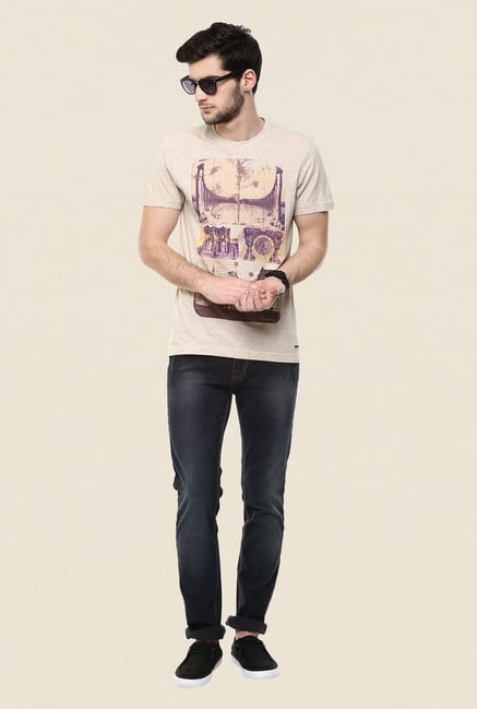 Turtle Beige Graphic Print T Shirt Turtle Beige Graphic Print T Shirt