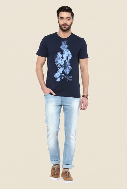 Turtle Light Blue Heavily Washed Jeans Turtle Light Blue Heavily Washed Jeans
