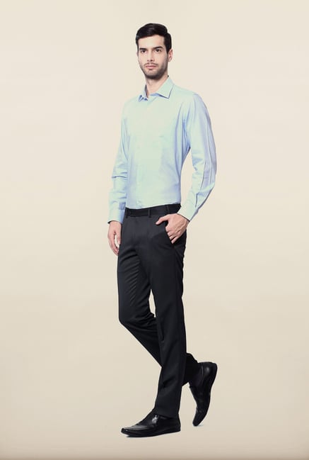 Van Heusen Grey Solid Formal Trouser Van Heusen Grey Solid Formal Trouser