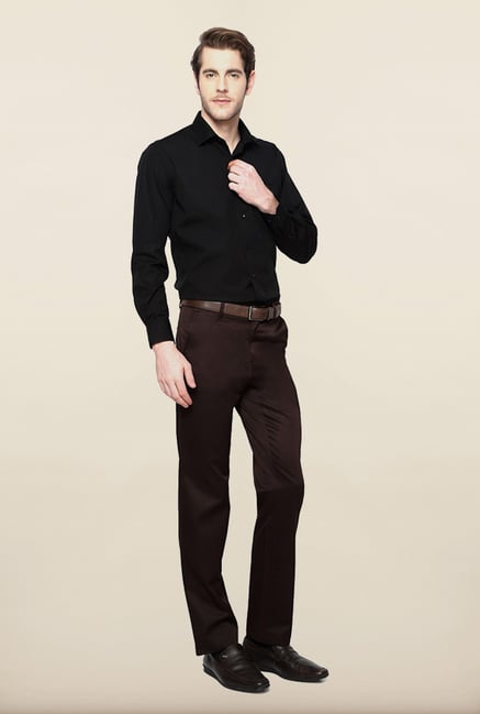 Van Heusen Brown Solid Formal Trouser Van Heusen Brown Solid Formal Trouser