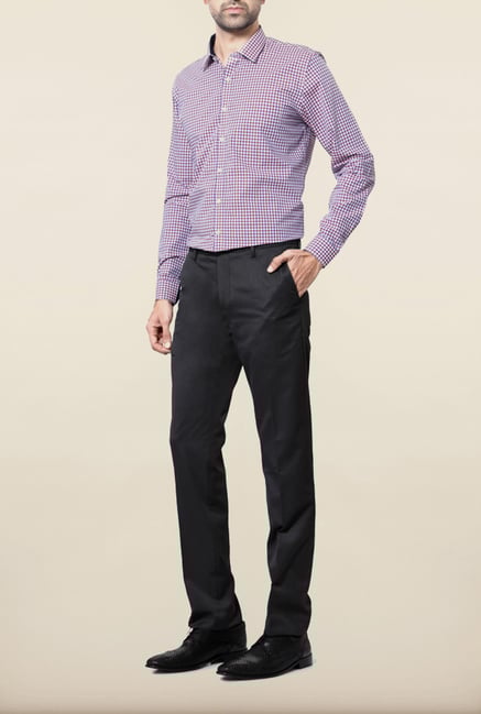 Van Heusen Grey Solid Formal Trouser Van Heusen Grey Solid Formal Trouser