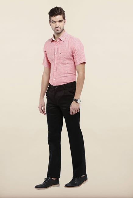 Allen Solly Black Solid Formal Trouser Allen Solly Black Solid Formal Trouser