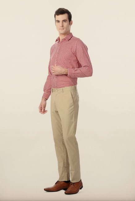 Allen Solly Beige Solid Formal Trouser Allen Solly Beige Solid Formal Trouser