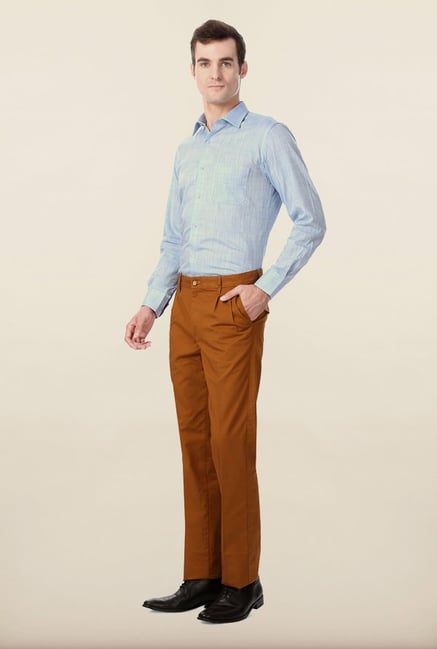 Allen Solly Brown Solid Formal Trouser Allen Solly Brown Solid Formal Trouser