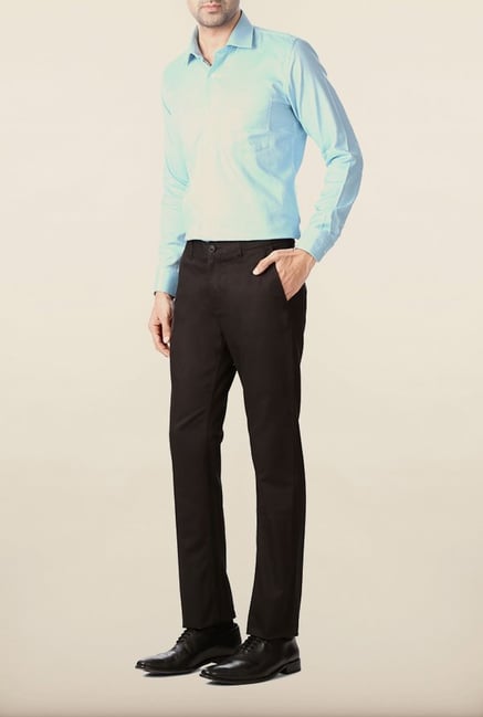Allen Solly Black Solid Formal Trouser Allen Solly Black Solid Formal Trouser