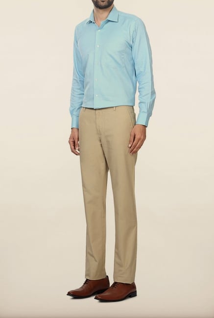 Allen Solly Beige Solid Formal Trouser Allen Solly Beige Solid Formal Trouser