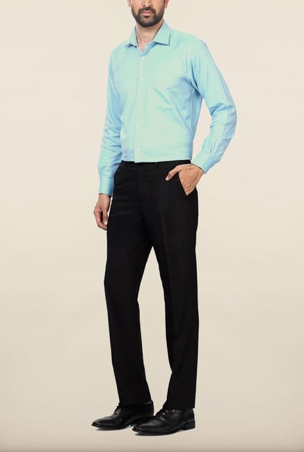 Van Heusen Black Solid Formal Trouser Van Heusen Black Solid Formal Trouser