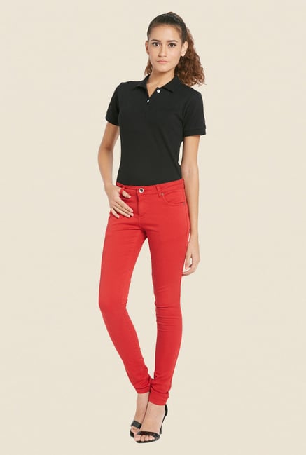 Globus Red Solid Raw Denim Jeans Globus Red Solid Raw Denim Jeans