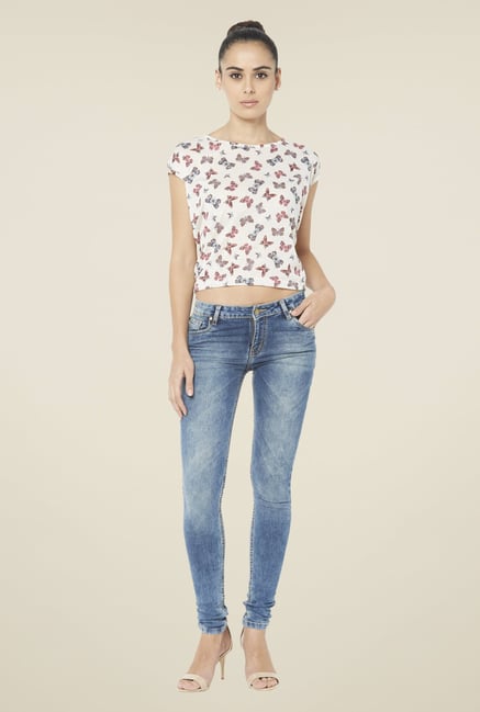 Globus Blue Heavily Washed Jeans Globus Blue Heavily Washed Jeans