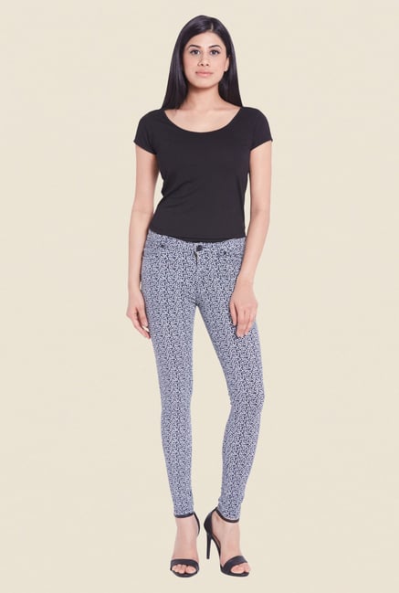 Globus Navy Floral Printed Jeans Globus Navy Floral Printed Jeans