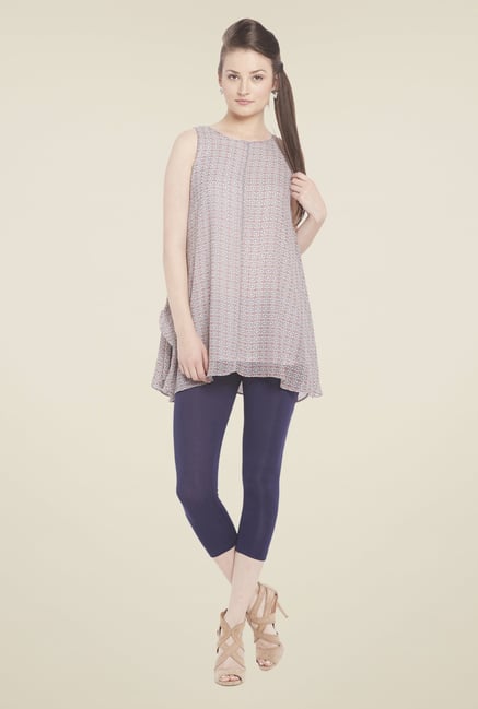 Globus Navy Solid Calf Leggings Globus Navy Solid Calf Leggings