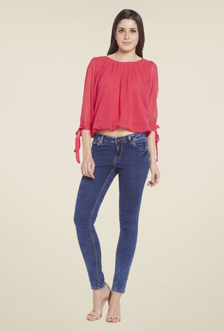 Globus Blue Solid Raw Denim Jeans Globus Blue Solid Raw Denim Jeans