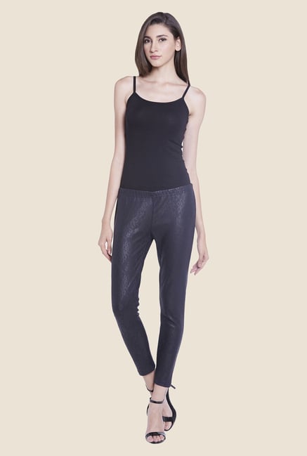 Globus Navy Self Printed Leggings Globus Navy Self Printed Leggings