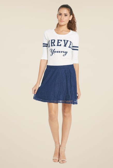 Globus Navy Lace Mini Skirt Globus Navy Lace Mini Skirt