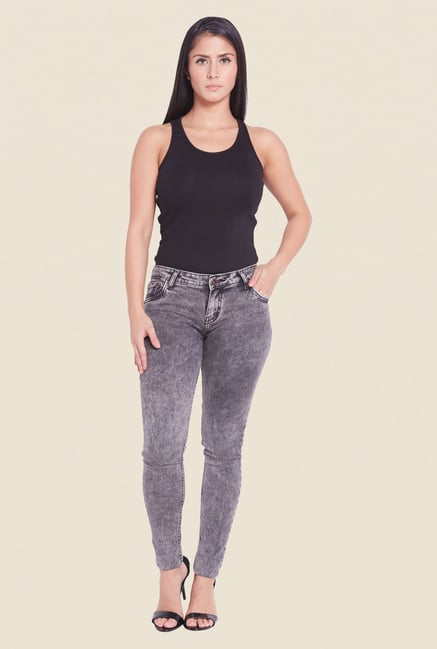 Globus Grey Acid Wash Skinny Fit Jeans Globus Grey Acid Wash Skinny Fit Jeans