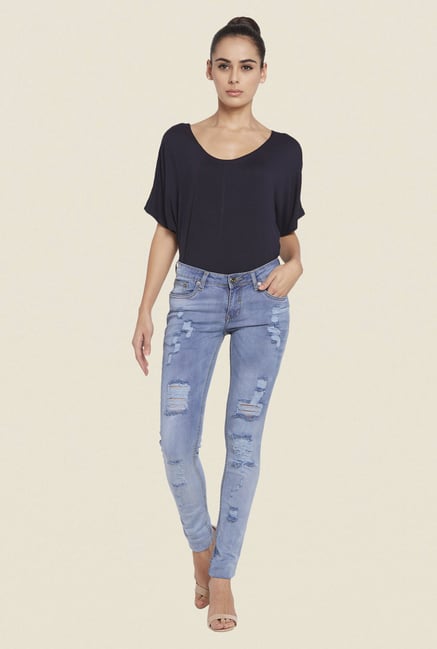Globus Blue Ripped Denim Jeans Globus Blue Ripped Denim Jeans