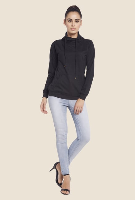 Globus Black Solid Sweatshirt Globus Black Solid Sweatshirt