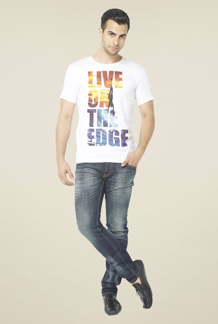 Globus White Printed T Shirt Globus White Printed T Shirt