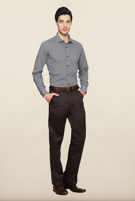Van Heusen Brown Solid Formal Trouser Van Heusen Brown Solid Formal Trouser