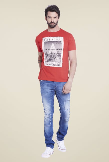 Globus Red Graphic Print T Shirt Globus Red Graphic Print T Shirt