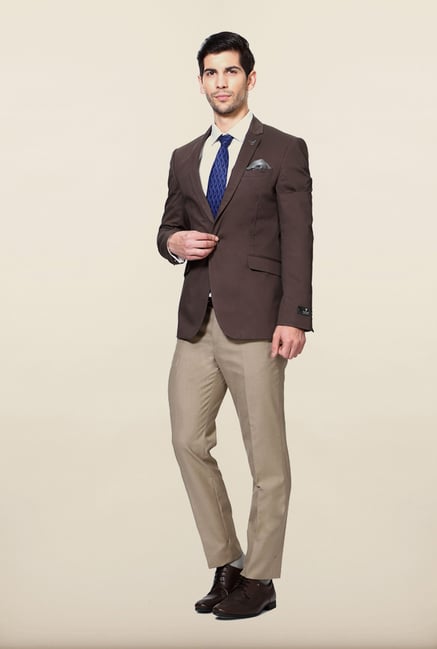 Van Heusen Brown Solid Blazer Van Heusen Brown Solid Blazer