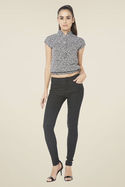 Globus Black Printed Jeans Globus Black Printed Jeans