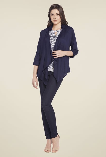 Globus Navy Solid Shrug Globus Navy Solid Shrug